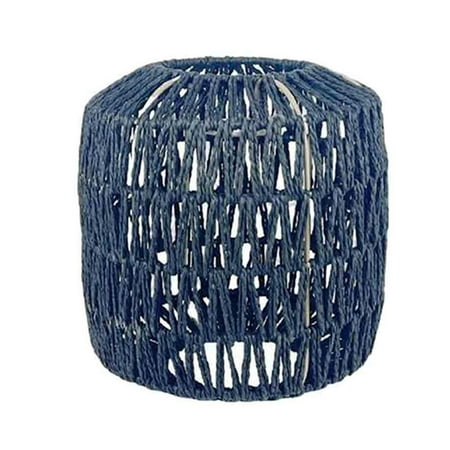 

Cafe Restaurant Woven Chandelier Vintage Handmade Lamp Cover Black Lampshade Simulated Rattan B STYLE