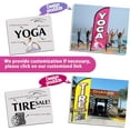 thumbnail image 6 of QSUM Gradient Colored Themed Feather Flag, 11FT Advertising Swooper Flag, Vivid Color and Fade Proof Signs for Businesses (Flagpole Not Included) (Pink&Purple), 6 of 12