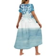 thumbnail image 6 of SEMPAI Summer Savings Summer Dresses Summer Dresses for Women 2025 Short Sleeve Crew Neck Print Long Summerdresses For Women 2025 Athletic for Bridal Women's Plus Dresses Clearance, 6 of 6