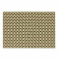 thumbnail image 1 of Geometric Cutting Board, Grid Triangles with Rhombus and Hexagon Design Retro Colors Abstract, Decorative Tempered Glass Cutting and Serving Board, Small Size, Beige Coral Dark Taupe, by Ambesonne, 1 of 1