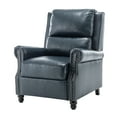thumbnail image 5 of DREAMSIDEA Pushback Recliner Chair Faux Leather Wingback Chair Home Theater Single Sofa for Living Room, Navy Blue, 5 of 9