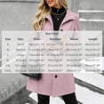 thumbnail image 4 of Lcziwo Women Wool Pea Coat Lapel Single Breasted Slim Fit Trench Coats Winter Casual Warm Mid-Length Outerwear with Pockets Pink,M, 4 of 9