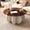 White 70cm, variant on 27.5 Inches/31.5 Inches Round Coffee Table, Tempered Glass Top Mid Century Modern Coffee Table, Center Table with Wood Base for Living Room, Office