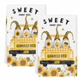 thumbnail image 2 of Gnomes Sunflowers Kitchen Towels Set of 2, Country Yellow Floral Bees Daisy Absorbent Dish Towels for Kitchen, Microfiber Hand Towel, Quick Drying Tea Towel for Cleaning Decorative Dishcloths, 2 of 7