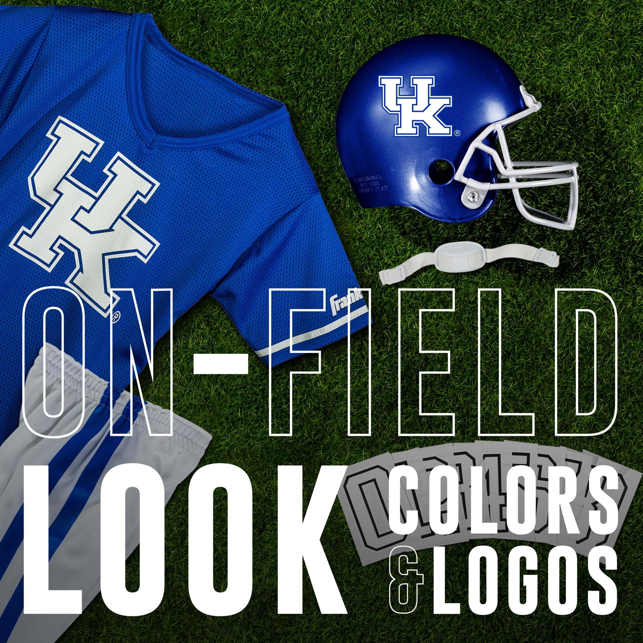 Franklin Sports Kentucky Wildcats Kids College Football Uniform Set - Youth NCAA Uniform Set - Includes Jersey, Helmet, Pants - Youth Medium