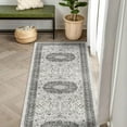thumbnail image 2 of YOUFORTONG 2x6 Washable Hallway Runner, Oriental Farmhouse Non-Slip Ultra Soft Rug,Stain Resistant Carpet for Entryway Kitchen Living Room Bedroom,Grey, 2 of 6
