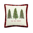 thumbnail image 1 of Mistletoe 31JES692C18SQ Coussin de Saison pour les Fêtes, Rouge & Vert, 1 of 1