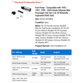 thumbnail image 2 of Fuel Pump - Compatible with 1995 - 1997, 1999 - 2004 Honda Odyssey Mini Passenger Van 5dr 3.5L V6 Naturally Aspirated SOHC GAS 1996 2000 2001 2002 2003, 2 of 2