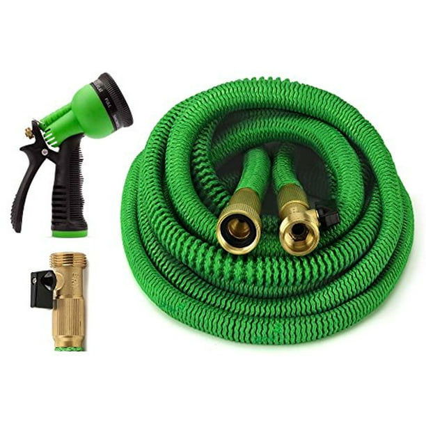 All New 2017 Garden Hose 50 Feet Expandable Hose With All Brass Connectors 8 Pattern Spray Nozzle And High Pressure I Walmart Com