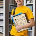 thumbnail image 5 of HELLHERO Book Cover Sleeve Pouch with Decorative Design Polyester Fabric Easy Carry Book Case Book Covers Washable Book Carrying Case with Pocket, Corgi Sunflower Books, 5 of 8