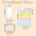 thumbnail image 2 of Column PET Flip Top Cap Bottles with PVC Waterproof Blank Label Stickers and Plastic Funnel Hopper Clear 3.9x12.2cm, 2 of 3