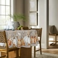 thumbnail image 3 of Fall Tablecloth 60×60 Inch Round, White Orange Pumpkin Autumn Harvest Grain Washable Seasonal Table Cover for Party Picnic Dinner Decor, 3 of 6