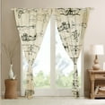 thumbnail image 5 of Retro Airplane Curtains 42"x84" Set of 2 Panels,Propeller Airplane Window Curtains & Drapes Adults,Old Fashioned Aircraft Blackout Curtains Hand Drawn Style Vintage Pattern Window Treatments, 5 of 6