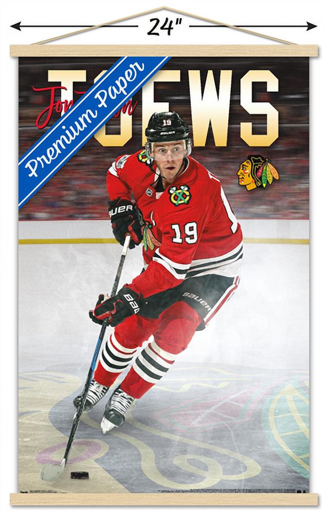 NHL Chicago Blackhawks - Jonathan Toews 17 Wall Poster with Wooden Magnetic Frame, 22.375" x 34"