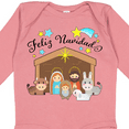 thumbnail image 4 of Inktastic Feliz Navidad Cute Nativity Scene Boys or Girls Long Sleeve Baby Bodysuit, 4 of 5