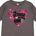 thumbnail image 4 of Inktastic In October We Wear Pink Breast Cancer Awareness Heart Boys or Girls Long Sleeve Toddler T-Shirt, 4 of 5
