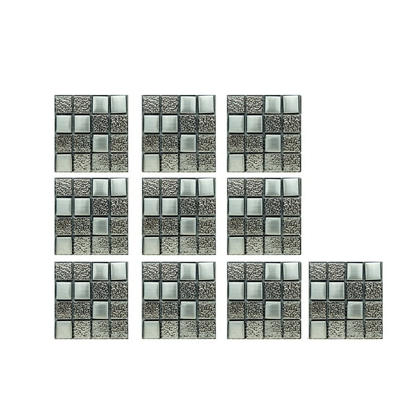 Autocollants de Carreaux en Cristal 3D, PVC Auto-Adhésif Imperméable, Décoration DIY, Taille 10x10cm, pour Murs Lisses Sols Armoires de Cuisine Miroirs