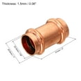 thumbnail image 2 of Uxcell 7/8" ID Straight Copper Coupling Copper Connector Joint Pipe Fitting with Rolled Tube Stop Clamp to Install, 2 of 5