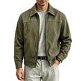 thumbnail image 2 of Zip-Up Jacket for Men Solid Color Lightweight Long Sleeve Casual Coat With Poacket for Daily Casual Wear, 2 of 7