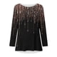 thumbnail image 4 of Puntoco Fashion - Camiseta de manga larga con cuello redondo y estampado para mujer Puntoco Puntoco-2296, 4 of 5