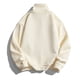 thumbnail image 4 of Blusa y camisa de cuello vuelto de manga larga para hombre, sudadera con cremallera, polar, verde, marrón, gris, media cremallera, lisa, deportiva, para exteriores, uso diario, vacaciones, ropa de cal, 4 of 4