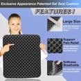 thumbnail image 3 of Seat Cushion, Gel Seat Cushion for Long Sitting– Back, Sciatica, Tailbone Pain Relief Pad, 19in Seat Pad for Car, Office Chair, Wheelchair, Soft Support for Long Trips, 3 of 6