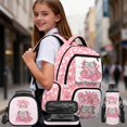 thumbnail image 2 of Pzuqiu Strawberry Axolotl 4 Piece School Backpack Set 17 Inch for Girls Middle School Students with Lunch Bag Pencil Case Large Capacity Schoolbag with Breathable Shoulder Straps for Back to School, 2 of 7
