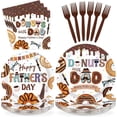 thumbnail image 2 of UYGDUY-96 Pcs Fathers Day Decorations Donuts with Dad Plates and Napkins Disposable Happy Father's Day Tableware Set Sprinkle I Love Dad Donut Plates for Best Dad Ever Party Supplies Serves 24, 2 of 2
