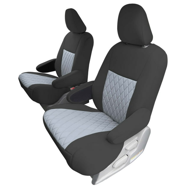 For Toyota Sienna 2011-2020 FH Group Neoprene Waterproof Custom Fit Car Seat Covers - 2nd Row Gray