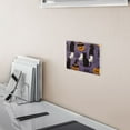 thumbnail image 5 of Yayeee Toggle Light Switch Wall Plate 3-Gang 6.37"x4.48" Decorative Outlet Cover, Purple Halloween Black Cat, 5 of 7