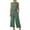 00 # Mint Green, variant on REORIAFEE Vacation Outfits for Women Set Workout Outfits 2PC Fashion Women Round Neck Sleeveless Blouse + Loose Pockets Pants Sets Army Green XXXL