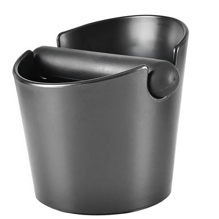 

Coffee Knock Box with Handle Non-Slip Grinds Tamper Kitchen Coffee Grounds Container Black Exposure
