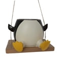 thumbnail image 2 of Maceta de pingüino oscilante, estatua de pingüino, resina, divertida maceta colgante para estante, patio, hogar, balcón, decoración, 2 of 8