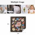 thumbnail image 5 of Boho Pink Flower Cloth Napkins, Spring Watercolor Country Floral Plant Washable and Reusable Dinner Napkins Set of 4, Table Napkin for Kitchen Party Birthday Wedding Hotel Housewarming 20"x20", 5 of 9