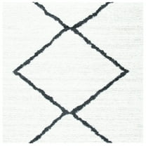 SAFAVIEH August Ravenna Diamond Shag Area Rug, Beige/Black, 6'7" x 6'7" Square