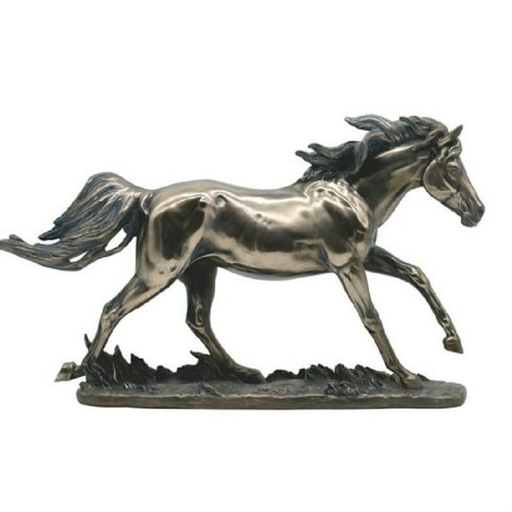 Bronze Running Horse Figurine 15 Inch