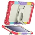 thumbnail image 5 of for Samsung Galaxy Tab A9 8.7" 2023 SM-X110 / SM-X115 Case, Kickstand 3 in 1 [Soft & Hard] Hybrid Heavy Duty Rugged Anti-Slip Scratch Resistant Case with Screen Protector Shoulder Strap, Red/Colorful, 5 of 9