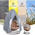 thumbnail image 4 of Cubierta colgante para silla de huevo, impermeable, a prueba de polvo, para exteriores, con cremallera, 210D, tela Oxford, veranda, jardín, césped, silla, protector, accesorio para muebles, 230 x 200 JAMW Sencillez, 4 of 5