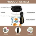 thumbnail image 3 of 500ml Double-Wall Vacuum Insulated Tumblers Stainless Steel Coffee Tumbler with Ceramic Coating Colorful Hearts and Flower, 3 of 8