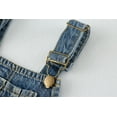 thumbnail image 5 of KIDSCOOL SPACE Little Girl Jean Overalls,Big Ripped Denim Shortalls,Blue,8-9 Years, 5 of 5