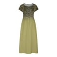 thumbnail image 3 of Robe pour Femmes, Robe d'Été en Coton et Lin Bohème Décontractée Mode Sans Manches Tenue de Vacances, 3 of 5