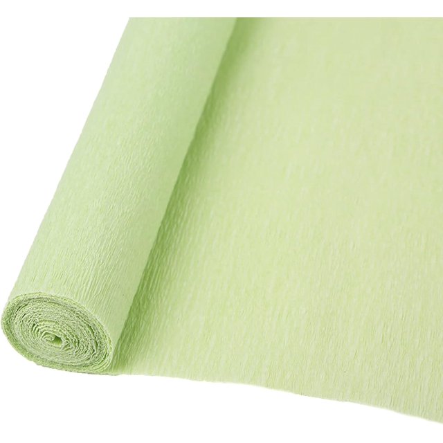 90g Premium Crepe Paper Roll 20in Width, 98in Length Streamer DIY Paper Flower Craft Party Hanging Decor (33-Fruit Green)