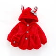 thumbnail image 6 of HAiming Girls Fleece Jackets Warm Thermal Cute Hooded Trendy Bow Button down Coats Fall Winter Loungewear with Pockets, 6 of 7