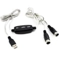 thumbnail image 2 of HQRP USB IN-OUT MIDI Interface Cable Converter PC to Music Keyboard Adapter Cord for Alesis Q88 88-Key USB MIDI Keyboard Controller, 2 of 3