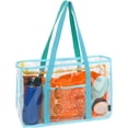thumbnail image 1 of Mesh Beach Bag, Extra Large Beach Tote with Zipper Pocket Pool Bag for Cruise/Swim/Vacation Essentials, 1 of 8