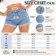 thumbnail image 3 of Wevis Women's High Waisted Denim Shorts, Classic Jean Shorts with Rolled Cuff Hem, Five Pocket Casual Summer Shorts, 3 of 3