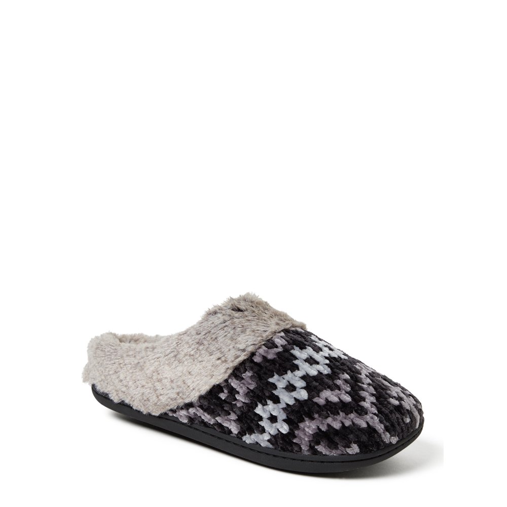 Dearfoams - DF by Dearfoams Dani Chenille Clog Slippers with Memory ...