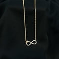 thumbnail image 3 of Rosec Jewels Lab Grown Diamond Infinity Necklace with Butterfly (EF-VS Quality Certified) - Ready to Gift, 18K Yellow Gold, 3 of 8
