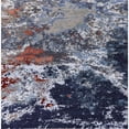 thumbnail image 1 of Ahgly Company Indoor Square Mid-Century Modern Dark Slate Blue Oriental Area Rugs, 3' Square, 1 of 6