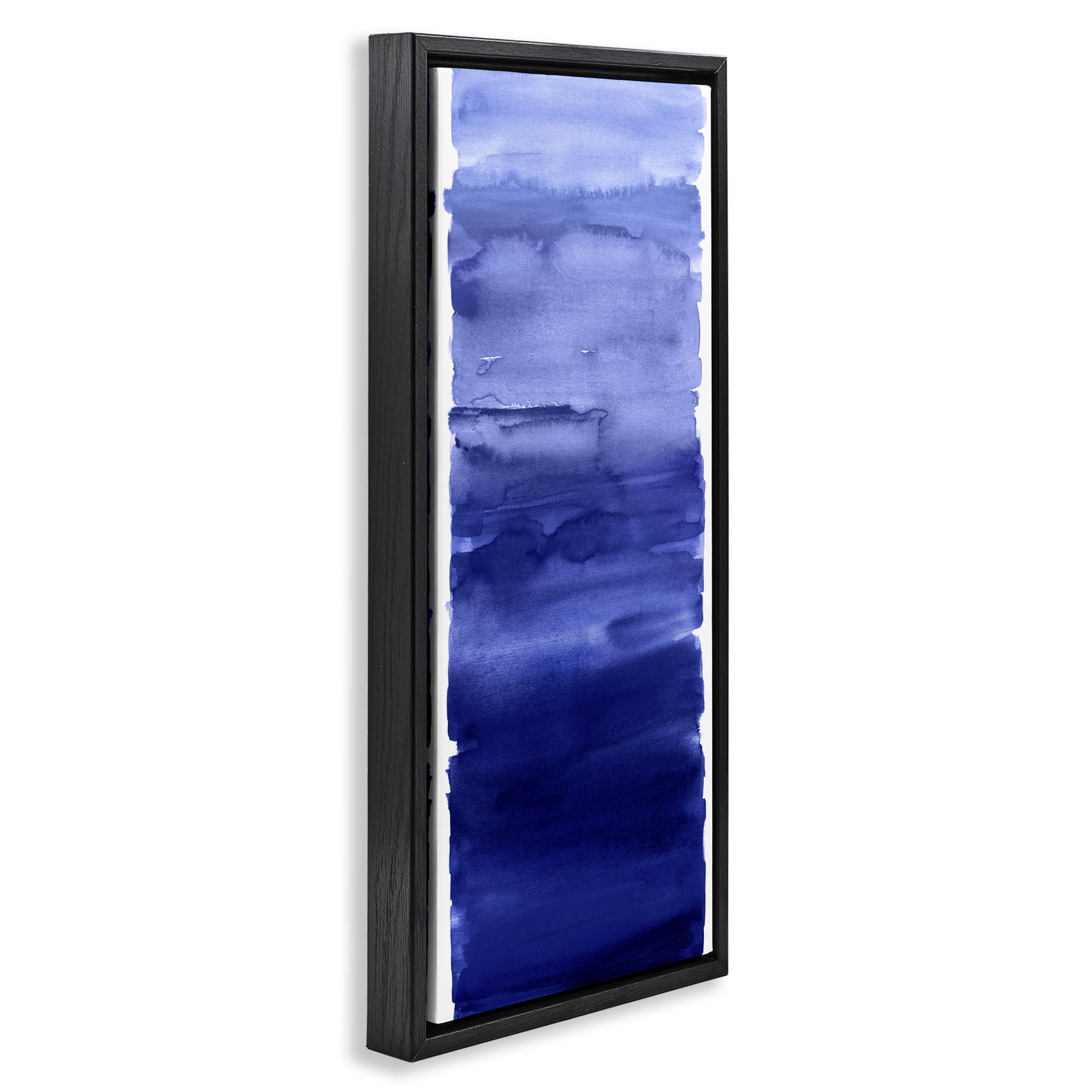 Stupell Industries Indigo Blend Gradient Black Framed Floater Canvas Wall Art, design by Allie Corbin